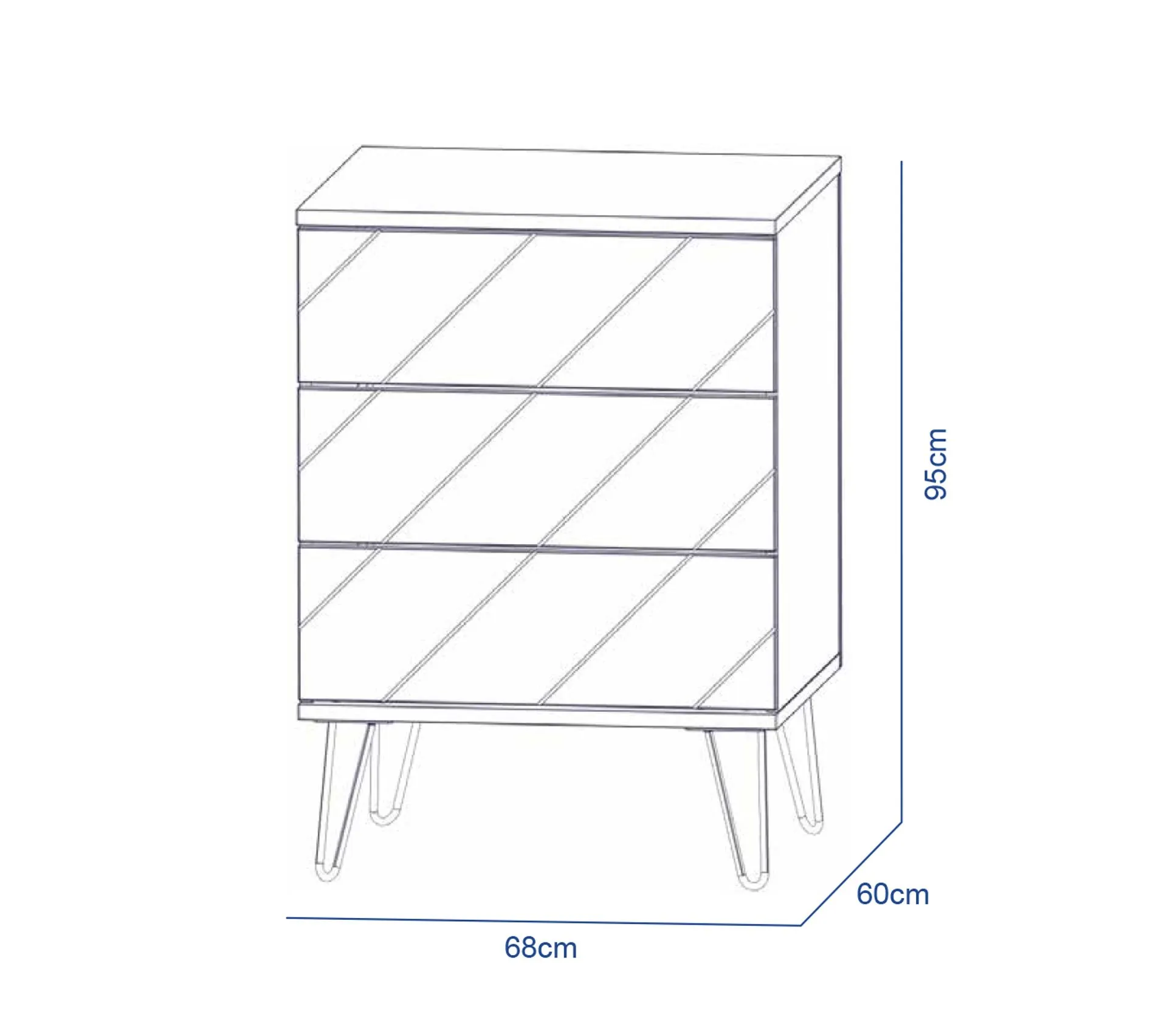 Petite Commode 3 Tiroirs Happy - Blanc Et Bois